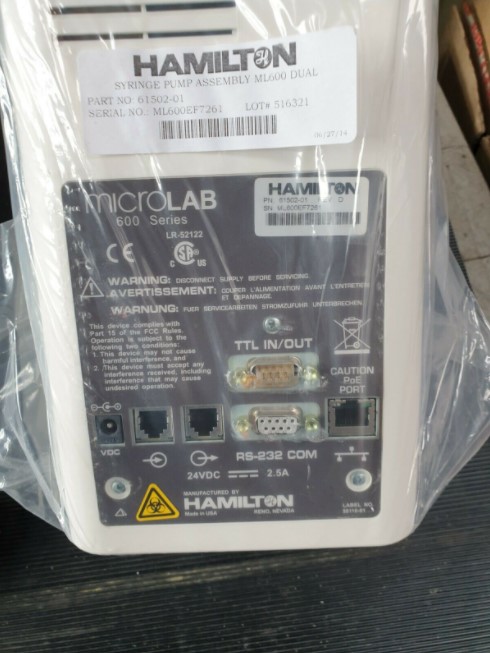 Hamilton 61502-01 d syringe pump assembly (R4S3.5)
