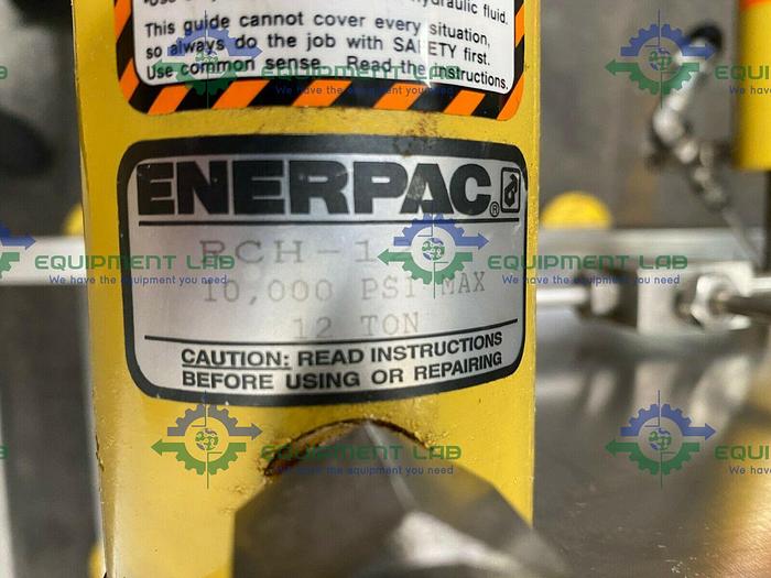 Used Pall Filtron 28 3/4" x 18 3/4" Cassete Filter Holder w/ Enerpac RCH-123 Cylinder