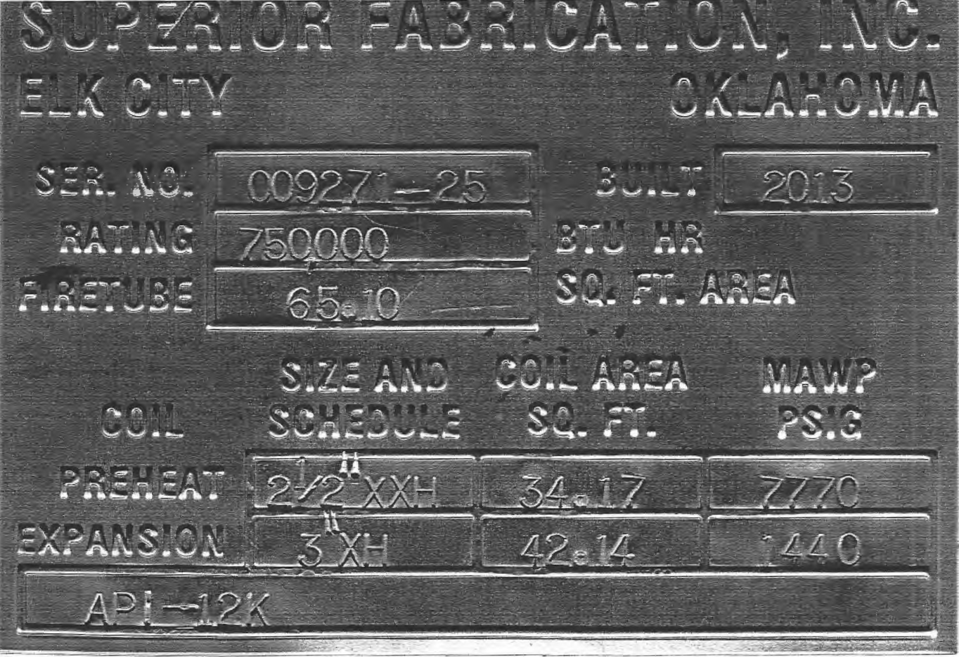 GPU, Single, 20"x8', 1440, 750 mbtu