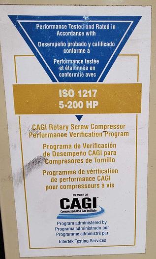 Used Compressor, Air, 5 HP, Ingersoll Rand, 125 PSI, 80 Gallon #C744117