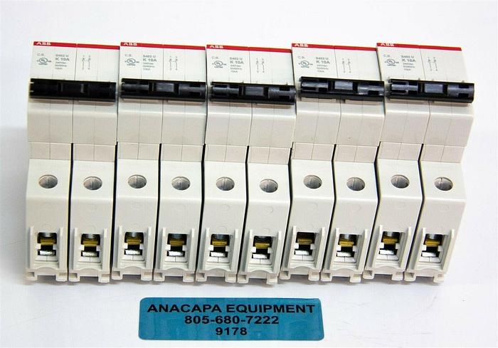 ABB S402U-K10 Miniature Circuit Breaker UL489 2 pole 5 Lot of 5 total New(9178)K