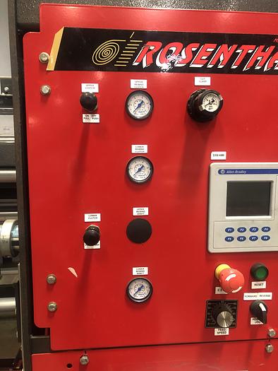 Used 60" ROSENTHAL DUPLEX SLITTER REWINDER 18" REWIND DIAMETERS MFG. 2016