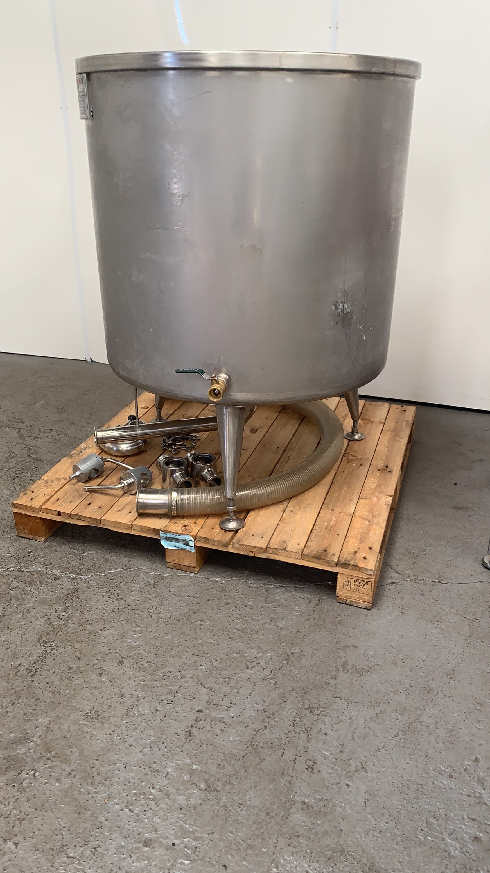 Used 300 litre stainless heated holding tank