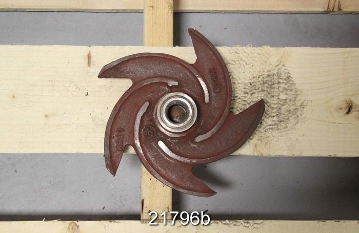 Used Goulds 3196 Impeller, 8", 5-Vane, Casting No.: 53811 (For 2x3x8 Pump) #21796