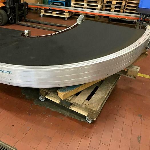 Gebraucht TRANSNORM Kurven Gurtförderer/ Förderband Kurve 180° 1600-105 helix