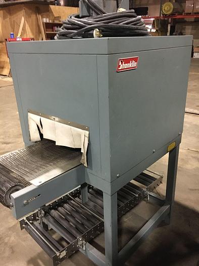 Used SHANKLIN MODEL T-6XL SHRINK TUNNEL W/ SS MESH BELT CONVEYOR