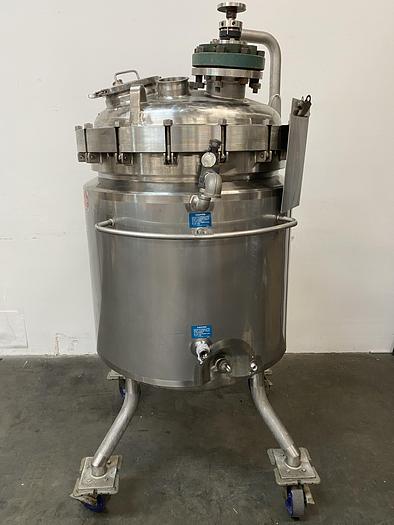 Used Paul Mueller 430 Liter 45 PSI Stainless Steel 75 PSI Jacketed Reactor w/ Mixer