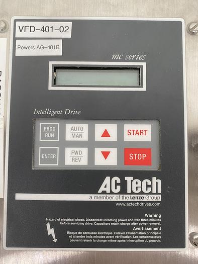 Used Two AC Tech MC Series M1103SE Variable Frequency Drive 120-240V