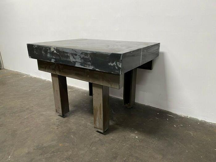 Used Granite 0-Ledge 48" x 36" x 6" Precision Surface Plate w/ Adjustable Steel Stand