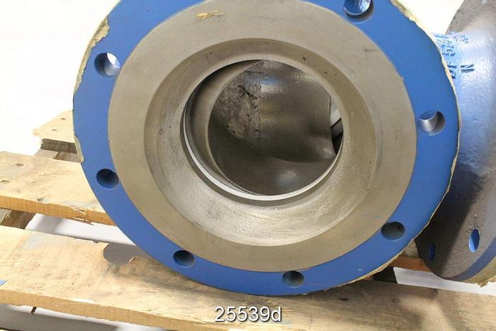 Used Neles Jamesbury  Three Way Ball Valve, 8", Body Cf8M, Jamesbury St 1200 Actuator, Ne 726/U Positioner, Jamesbury, Cf8M, Storeroom Spare #25539