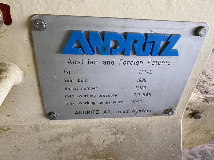 Used 20" ANDRITZ TF1-E REFINER REBUILT 2016