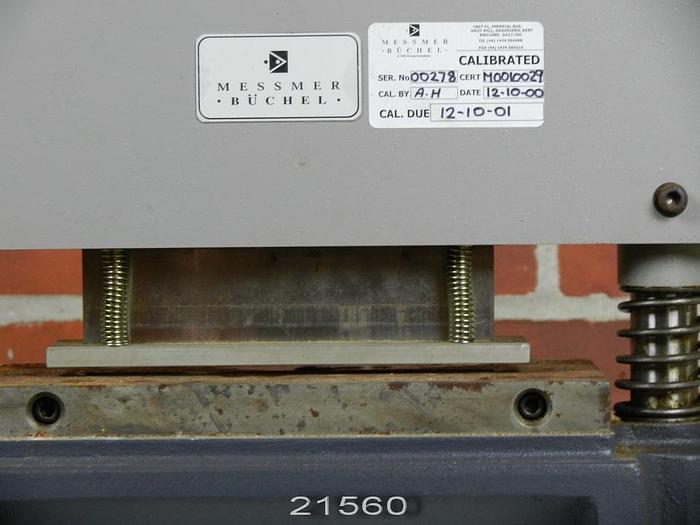 Used Messmer Buchel  Sample Cutter, 1/2" By 6" Sample #21560