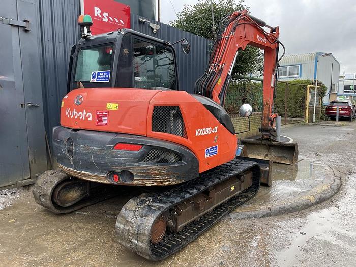 Used Kubota KX080-4 8t Midi Excavator