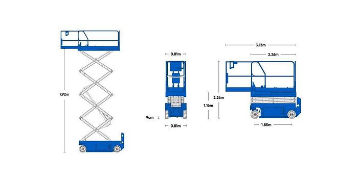 Used 10 M ELECTRIC SCISSOR LIFT