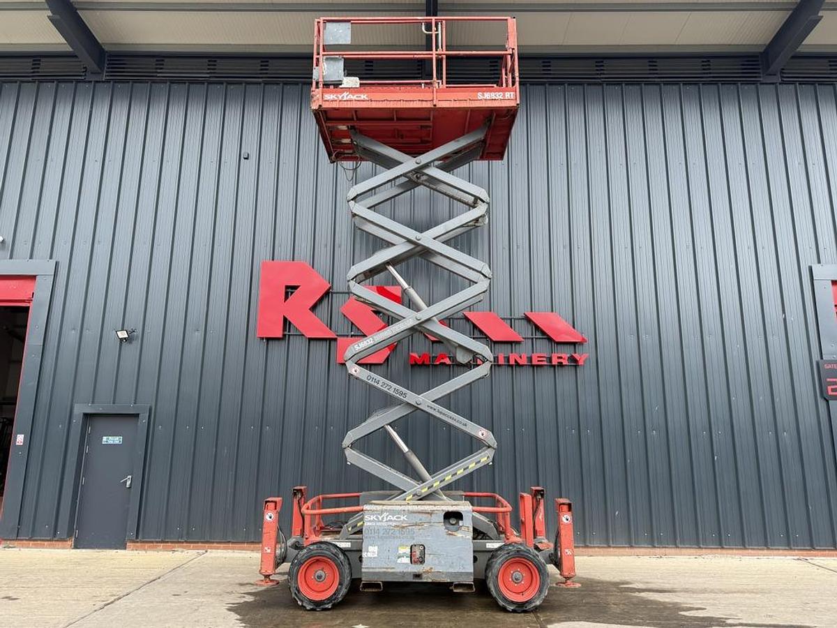Used Skyjack SJ 6832 RT 12m Rough Terrain Scissor Lift