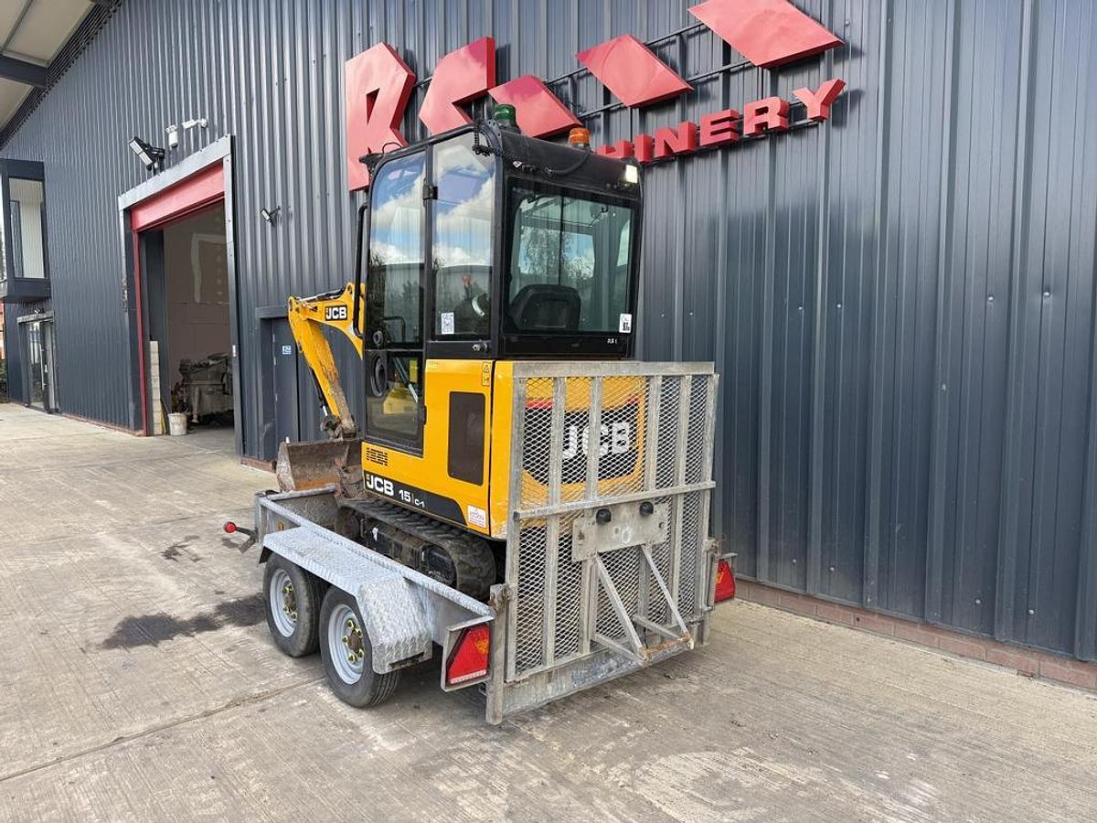 Used JCB 15C-1 1.5t Mini Excavator + Trailer