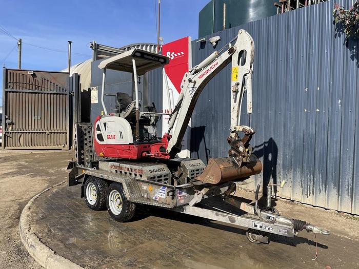 Used Takeuchi TB216 Mini Excavator + Trailer