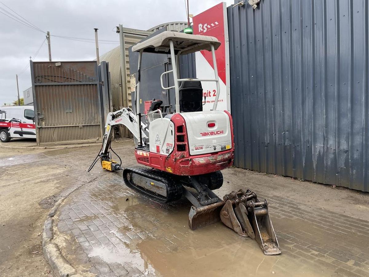 Used Takeuchi TB216 Mini Excavator + Breaker