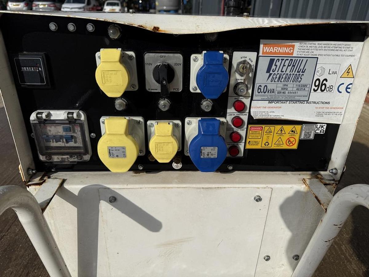 Used Stephill Generators SE6000 D4 6 kVA Diesel Generator