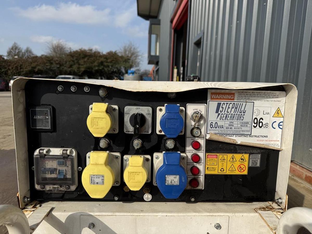 Used Stephill Generators SE6000 D4 6 kVA Diesel Generator