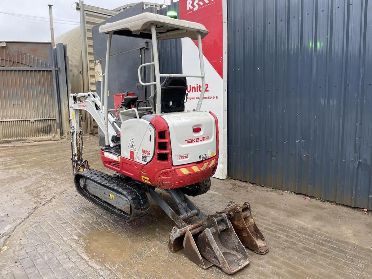 Used Takeuchi TB216 Mini Excavator + Breaker