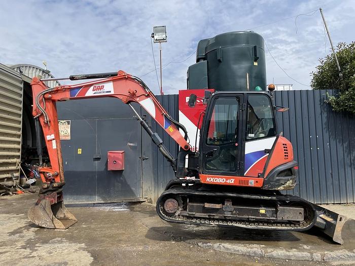 Used KUBOTA KX080-4 Midi Excavator