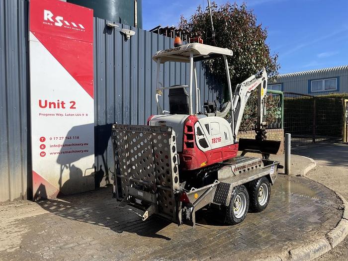 Used Takeuchi TB216 Mini Excavator + Trailer