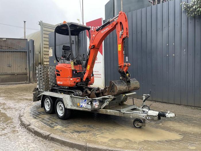 Used Kubota U17-3 1,7t Mini Excavator + Plant Trailer