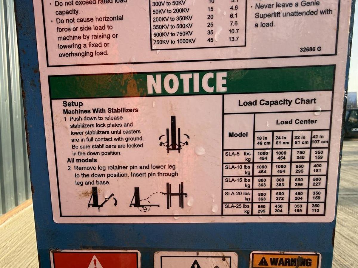 Used Genie SLA-10 Material Lift