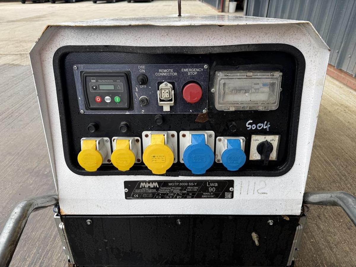 Used MHM MGTP 6000 6 kVA Diesel Generator
