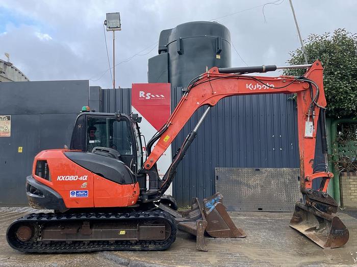 Used Kubota KX080-4 8t Midi Excavator