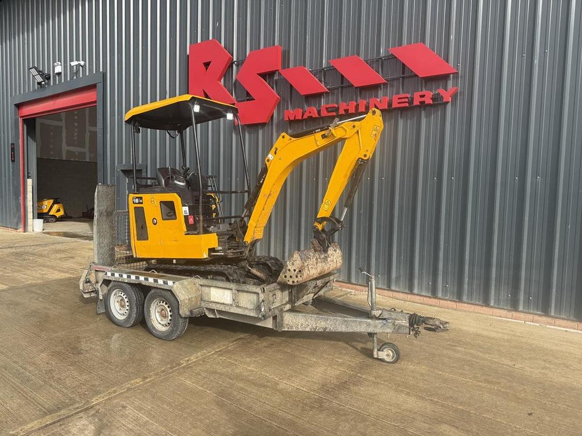 Used JCB 16C-1 1.6t Mini Excavator +2.7t Trailer