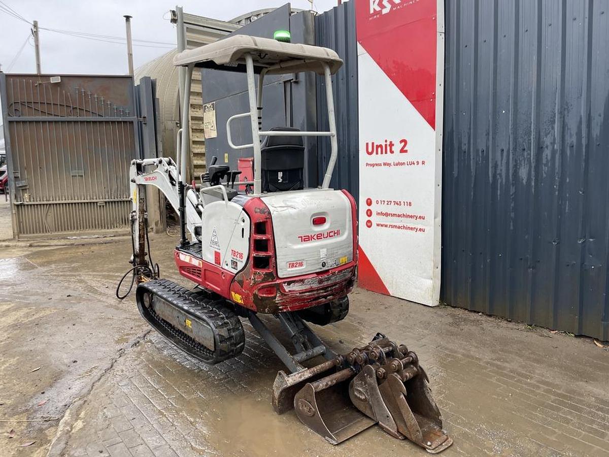 Used Takeuchi TB216 Mini Excavator + Breaker