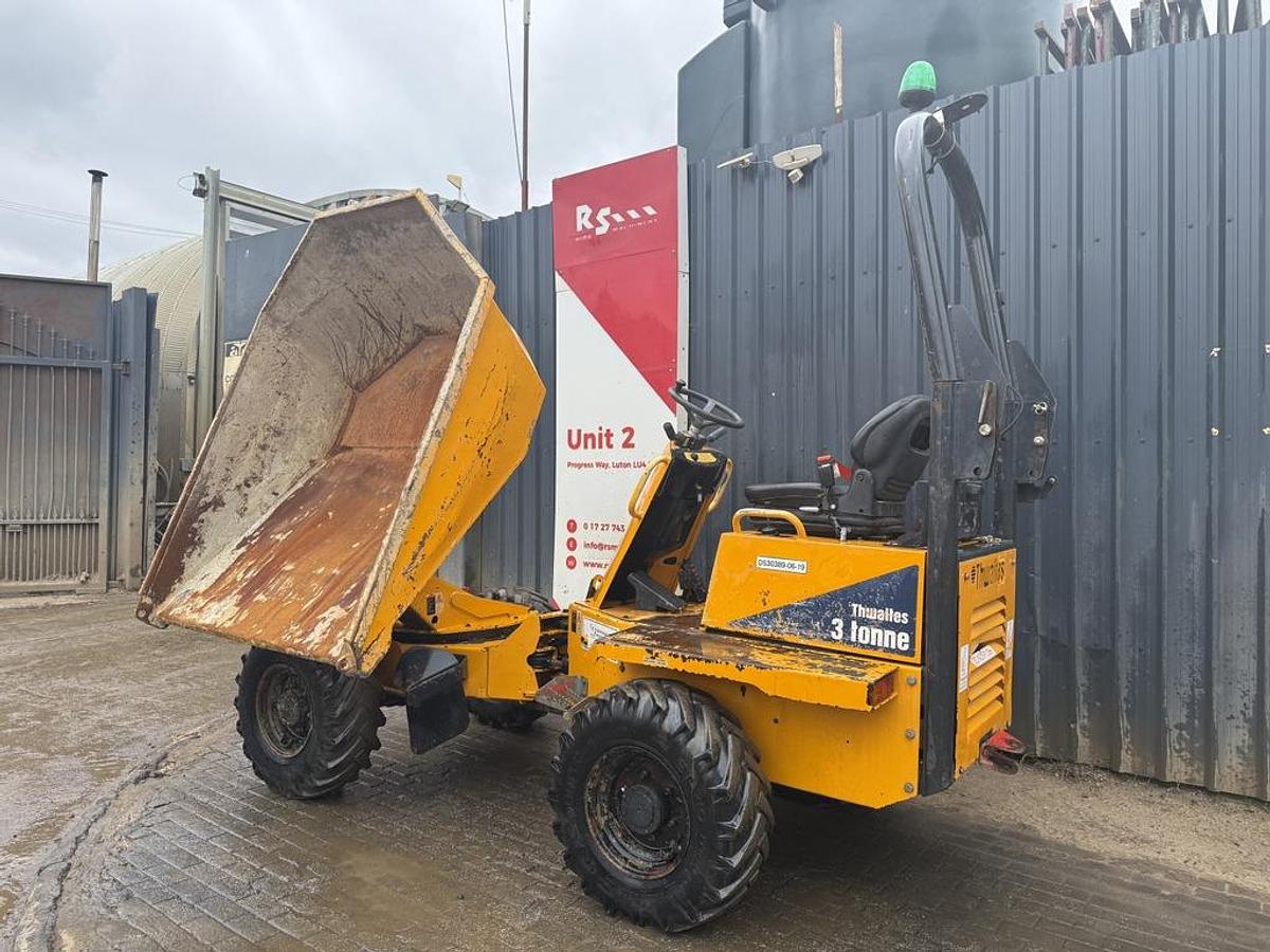 Used Thwaites 3 Tonne Hydrostatic Swivel Dumper