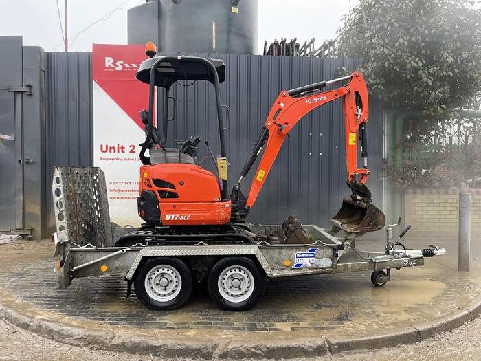 Used Kubota U17-3 1,7t Mini Excavator + Plant Trailer