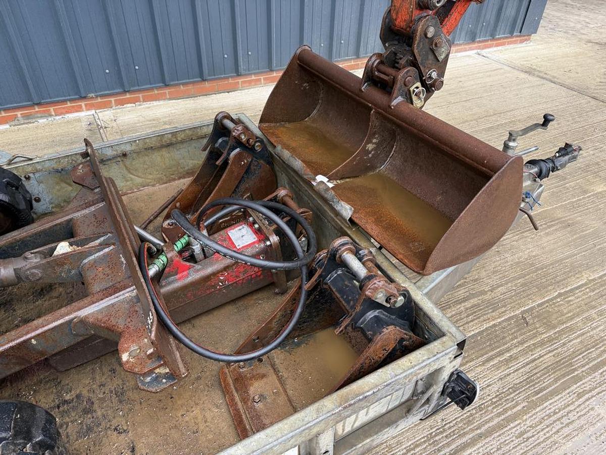 Used Kubota KX019-4 1.9t Mini Excavator + Breaker + Trailer