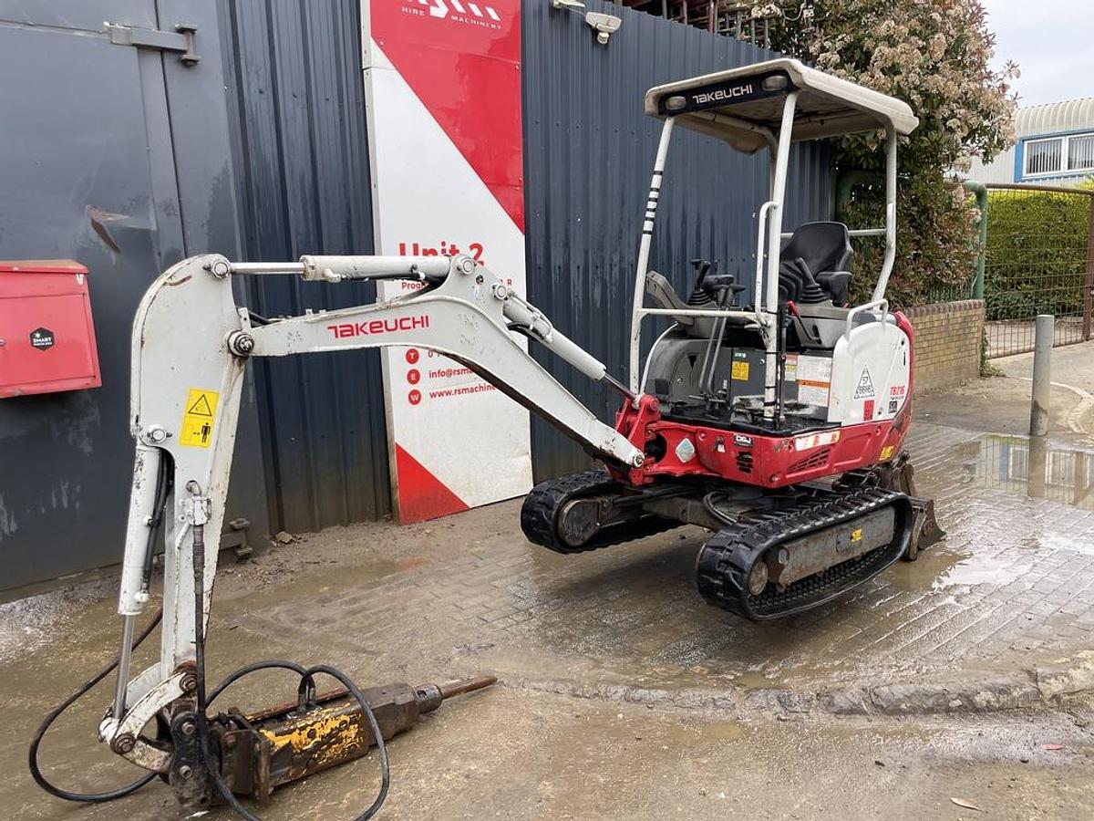 Used Takeuchi TB216 Mini Excavator + Breaker