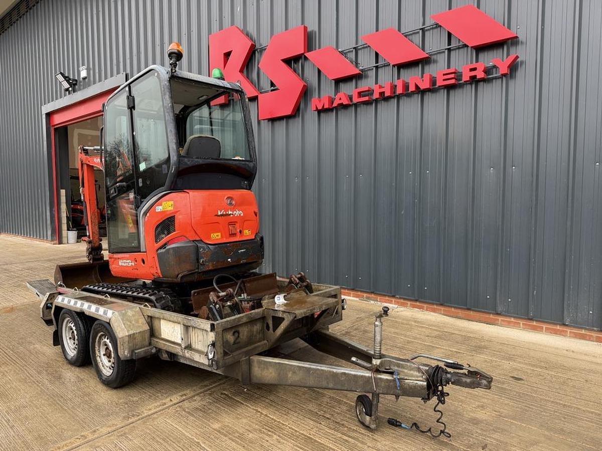 Used Kubota KX019-4 1.9t Mini Excavator + Breaker + Trailer