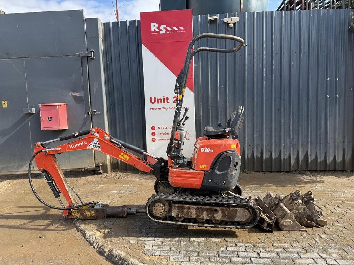Used Kubota U10-3 1t Micro Excavator + Breaker