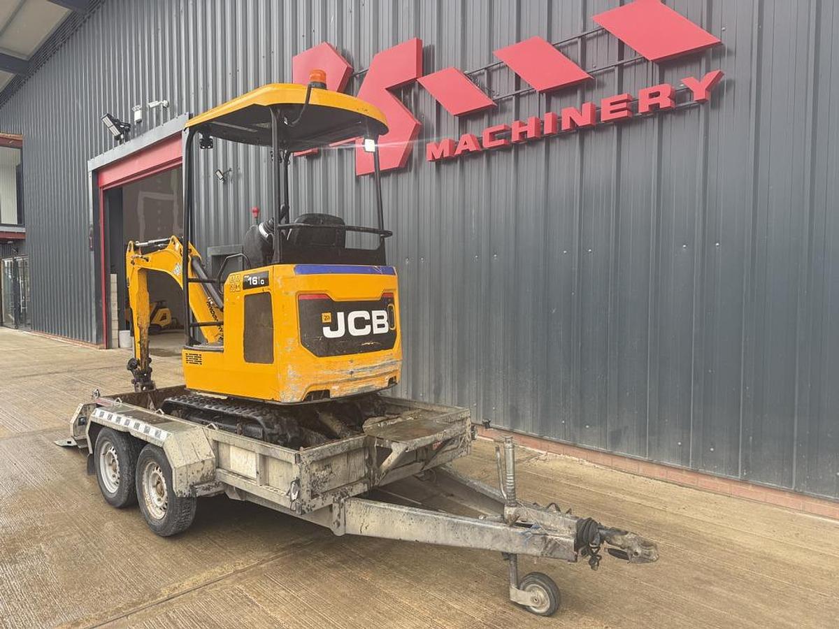 Used JCB 16C-1 1.6t Mini Excavator +2.7t Trailer
