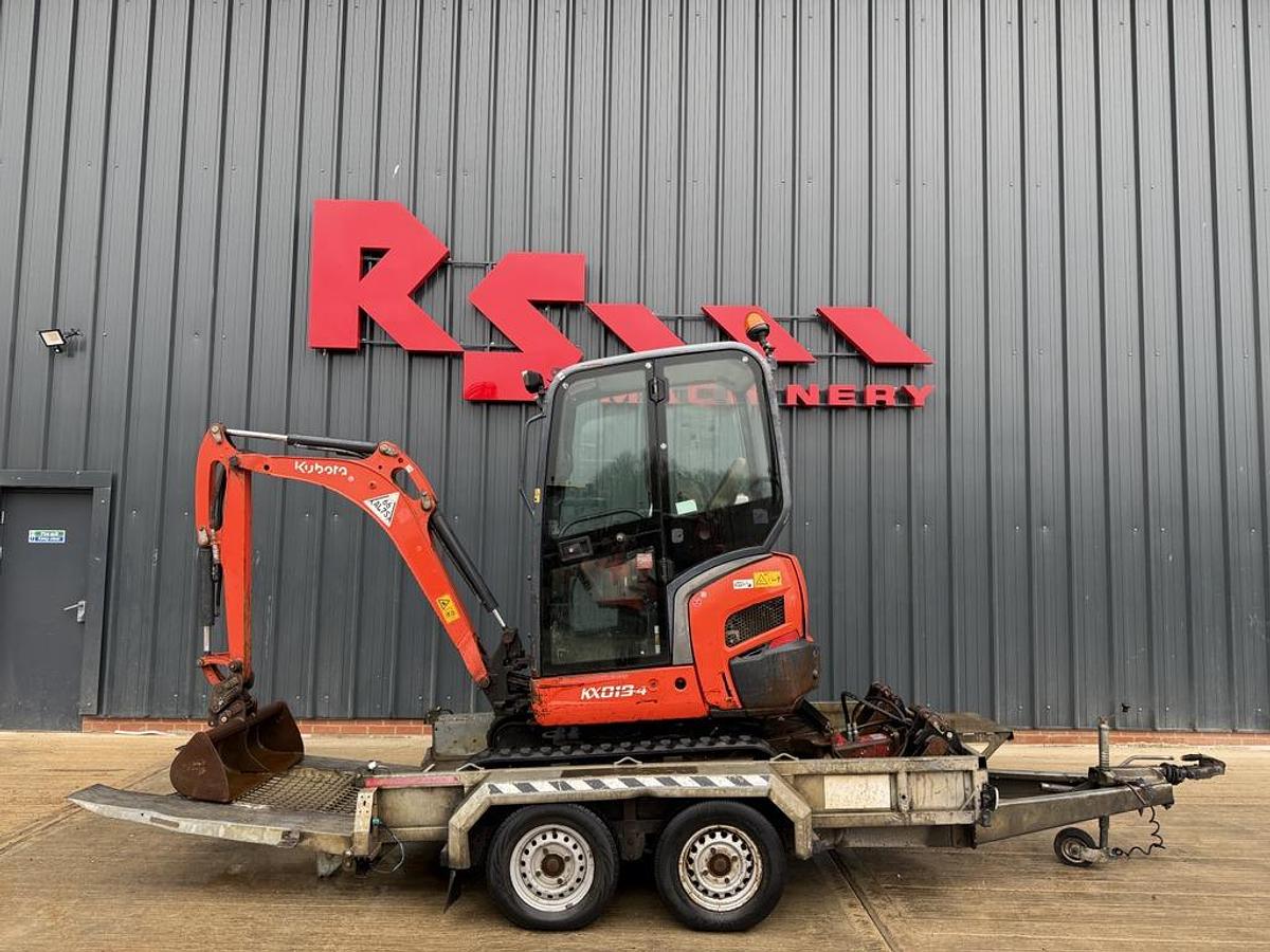 Used Kubota KX019-4 1.9t Mini Excavator + Breaker + Trailer