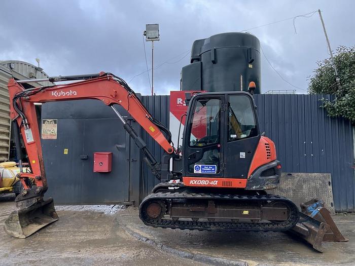 Used Kubota KX080-4 8t Midi Excavator
