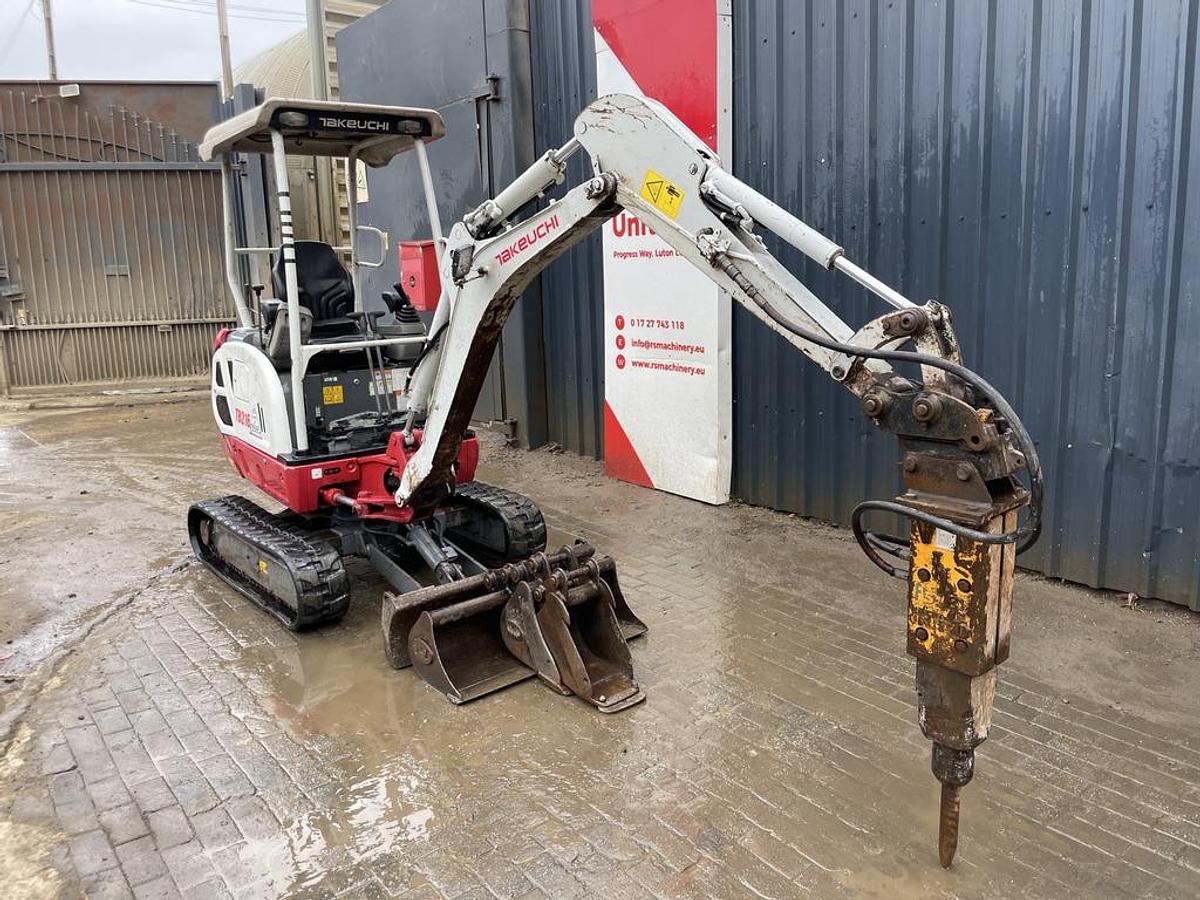 Used Takeuchi TB216 Mini Excavator + Breaker