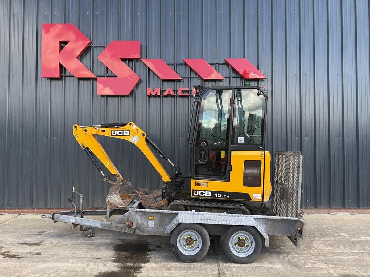 Used JCB 15C-1 1.5t Mini Excavator + Trailer
