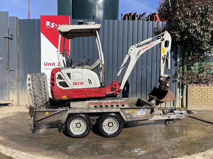 Used Takeuchi TB216 Mini Excavator + Trailer