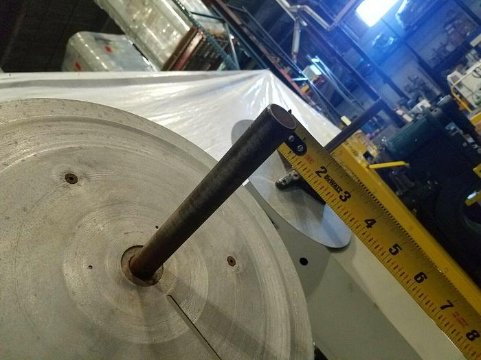 Used PA Industries Motorized Material Stock Reel with Paper Interleaf
