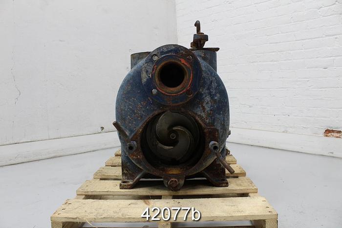 Used Rueck T3A3-B Trash Pump, Iron Casing, 2-Vane 9" Stainless Steel Impeller #42077