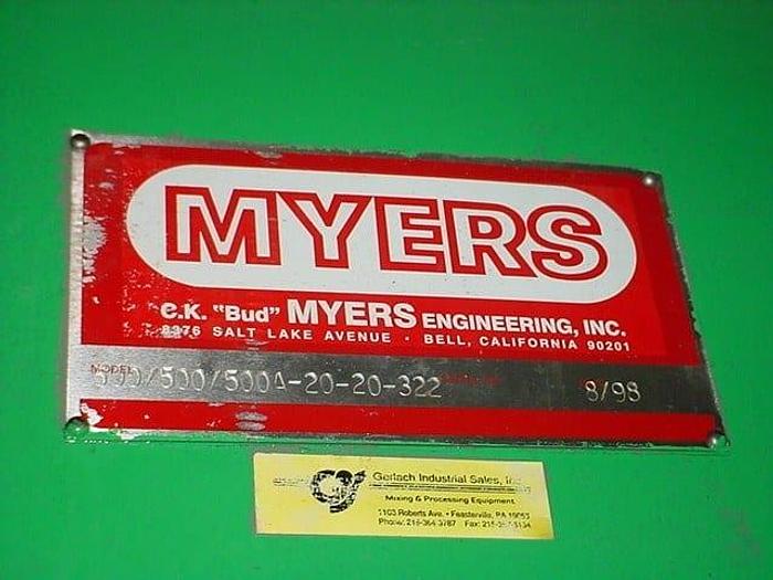 Used 100 GALLON MYERS MULTI-SHAFT MIXER – S/S (#9213)