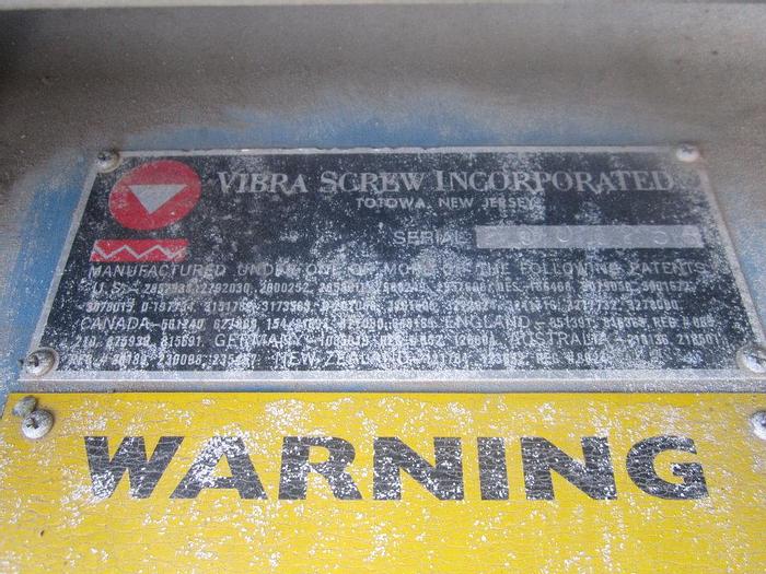 Used Feeder, Screw, 4-1/2" x 18", C/st, 3/4 HP, S/st, Vibra Screw #S739608