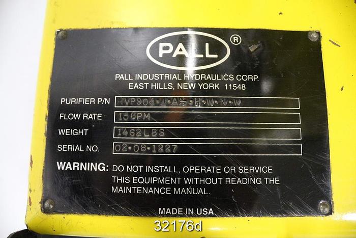 Used Pall HPV103.W.A.H.W.N.W Oil Filter System #32176